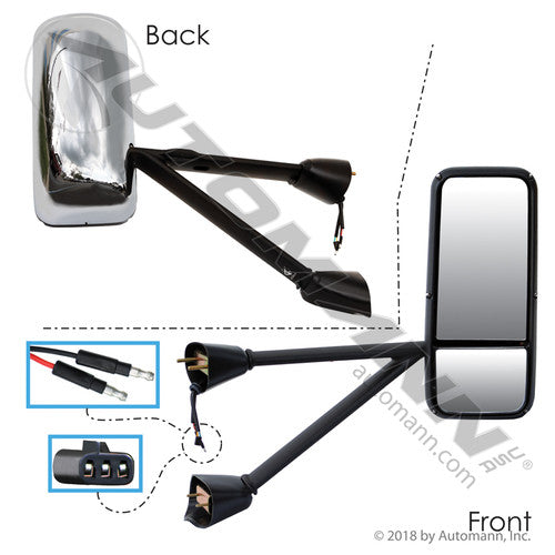 Automann 563.59021C Mirror Assy RH Heated Chrome Kenworth – Diesel