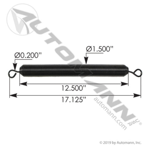 Automann 104.1395 Hood Spring Peterbilt