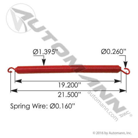 Automann 104.7100 Hood Spring Kenworth