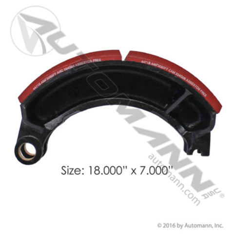 Automann 143.447180.30 Lined Brake Shoe 18.000in X 7.000in