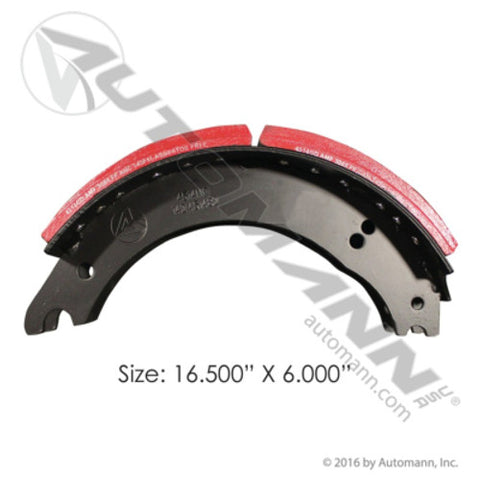 Automann 143.451482.30 Lined Brake Shoe 16.500in X 6.000in