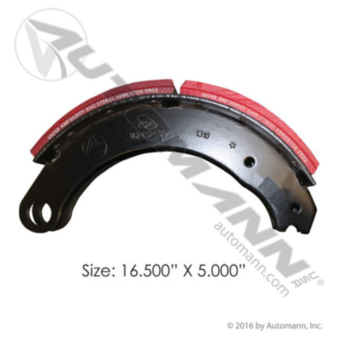 Automann 143.452480.30 Lined Brake Shoe 16.500in X 5.000in