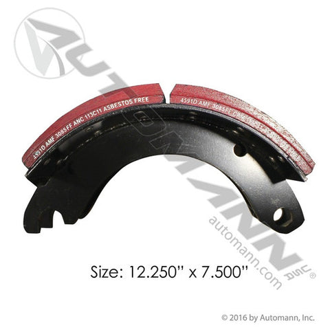 Automann 143.459180.30 Lined Brake Shoe 12.250in X 7.500in