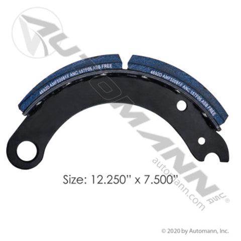 Automann 143.469282.50 Lined Brake Shoe 12.250in X 7.500in