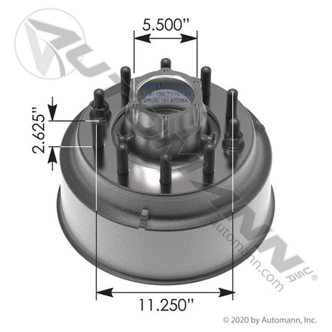 Automann 150.T1101.A2 Hub-Drum Assembly