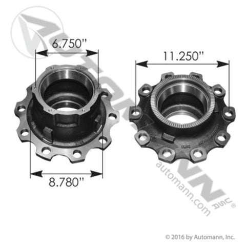 Automann 150.T1202 Outboard Mount Wheel Hub