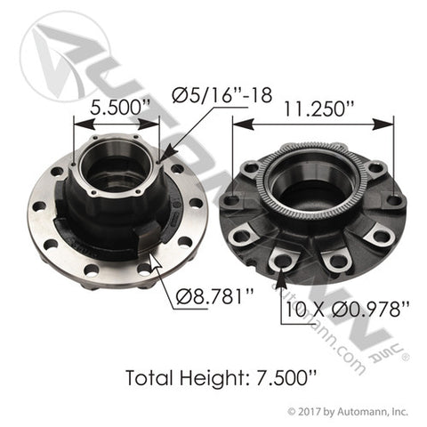 Automann 150.T1302 Outboard Mount Hub