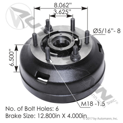 Automann 150.T1601.A1 Hub-Drum Assembly