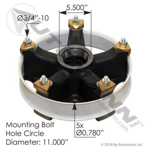 Automann 150.T5302.RS1 Spoke Wheel Assy 20.000 X 4.000in Spacer
