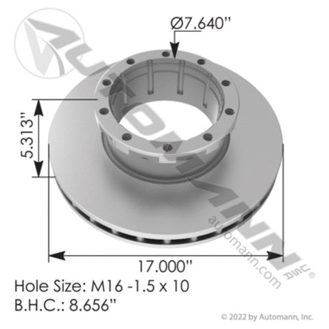 Automann 153.110012 Air Disc Rotor