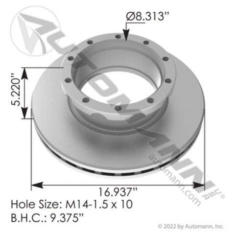 Automann 153.110912 Air Disc Rotor