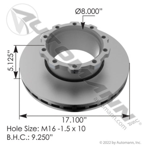 Automann 153.127856 Air Disc Rotor