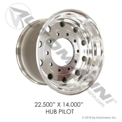Automann 157.A225X1400HP Hub Pilot 22.500in X 14.000in Aluminum