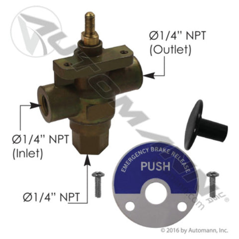 Automann 170.17600B Sealco Type Push Pull Valve