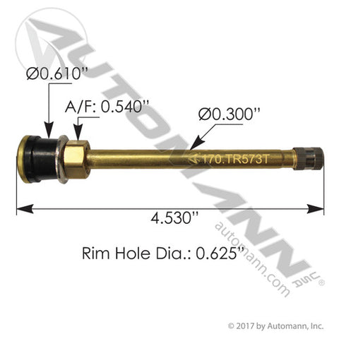 Automann 170.TR573T Valve Stem 4.530in Straight