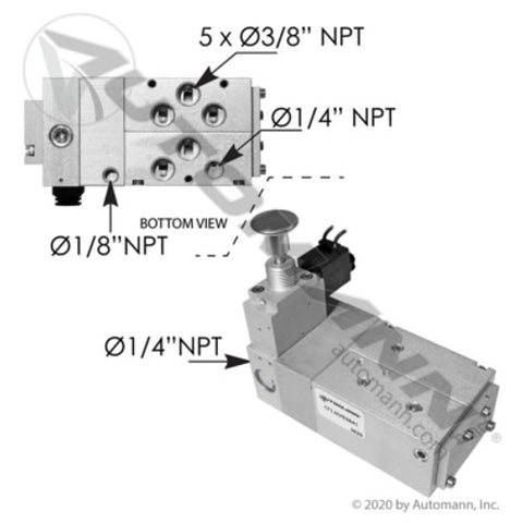 Automann 171.HVS3841 EQ Valve Kit Hendrickson Aux