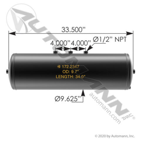 Automann 172.2347 Air Tank Peterbilt