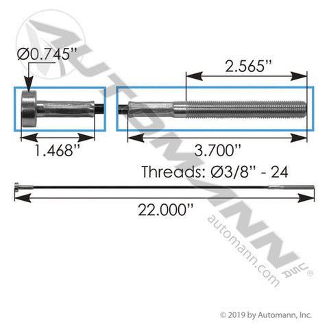 Automann 172.55220MC Cable Reservoir Mounting 22in IHC