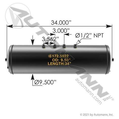 Automann 172.5922 Air Tank Kenworth