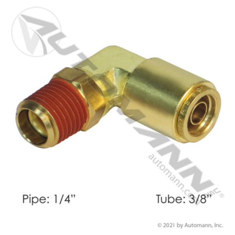 Automann 177.13B696B Brass PLC Male SWL Elbow 3/8 X 1/4in