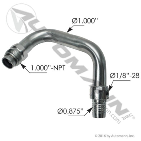 Automann 177.3010 Air Fitting LH Kenworth