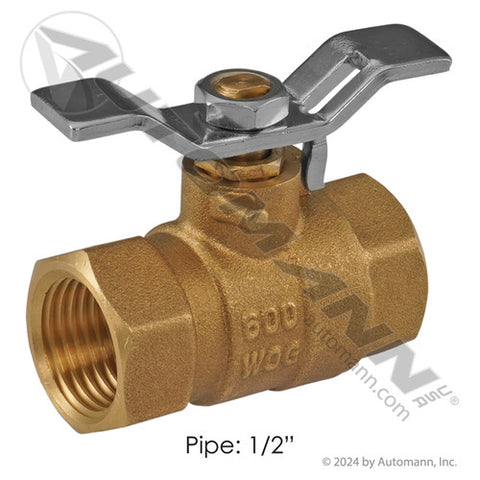 Automann 177.4108T Ball Valve 1/2in NPT Tee Handle