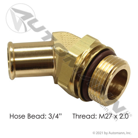 Automann 177.88212M27 Bead Fitting 3/4in Hose X M27x2.0