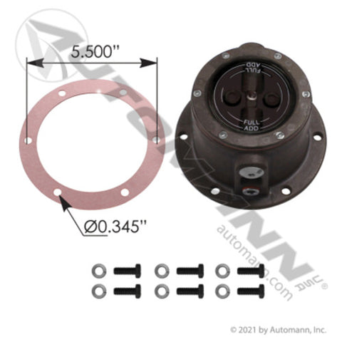 Automann 180.10659K Hub Cap Kit CP Int HN Oil Hendrickson