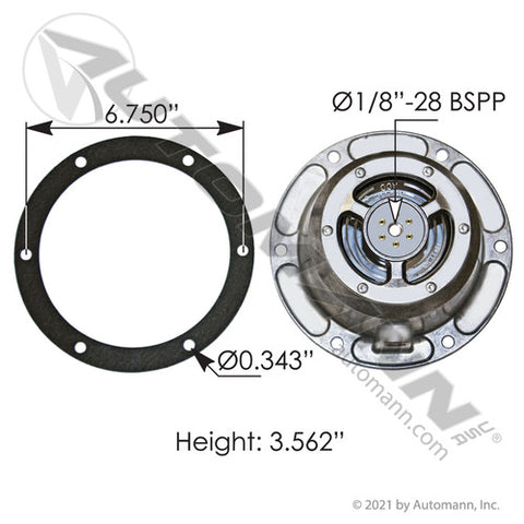 Automann 180.10684 Hub Cap PSI TP/WP; HP - Oil