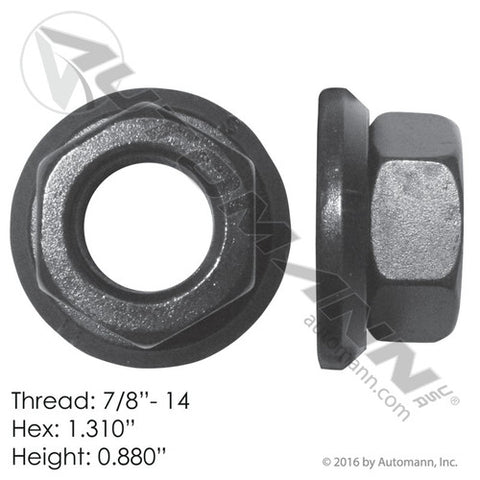 Automann 201.3010 Flanged Cap Nut