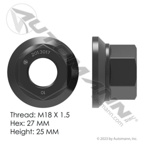 Automann 201.3017 Flanged Cap Nut