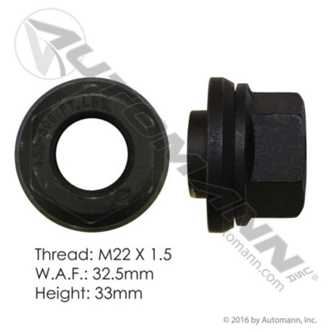 Automann 201.3031 Metric Sleeved Flange Nut-6MM Sleeve