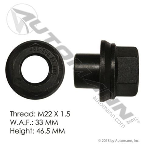 Automann 201.3032 Metric Sleeved Flange Nut-19MM Sleeve