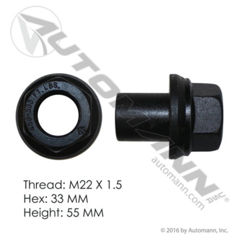 Automann 201.3033 Metric Sleeved Flange Nut-28MM Sleeve