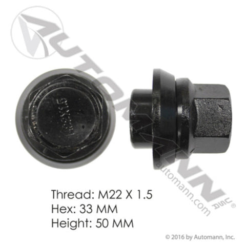 Automann 201.3035 Metric Sleeved Flange Nut-12MM Sleeve
