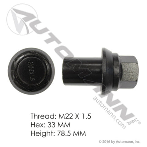 Automann 201.3036 Metric Sleeved Flange Nut-40MM Sleeve