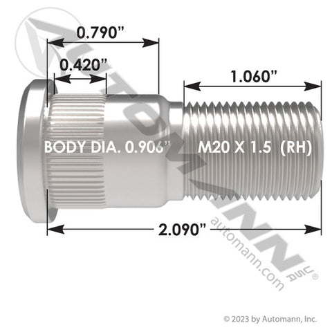 Automann 201.6120R Wheel Stud