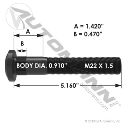 Automann 201.6247 Wheel Stud