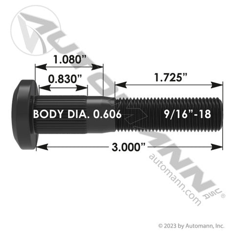 Automann 201.6296 Wheel Stud