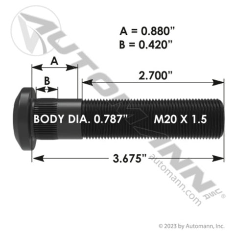 Automann 201.6299 Wheel Stud