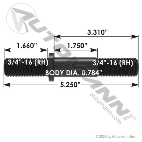 Automann 201.7017R Double Ended Stud