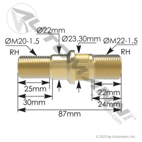 Automann 201.7053R Double Ended Stud