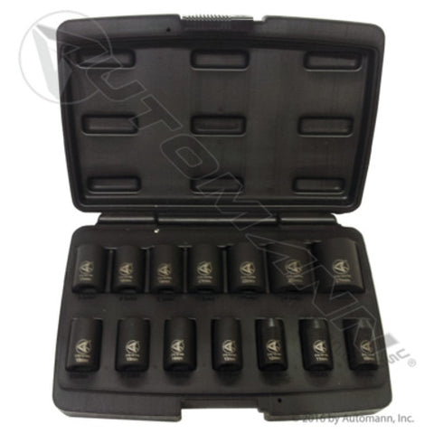 Automann 210.1214MK Impact Socket Set-1/2 DR 14 PC Metric