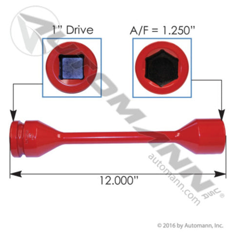 Automann 210.2114TS Torque Socket 1-1/4in Hex Drive 1in