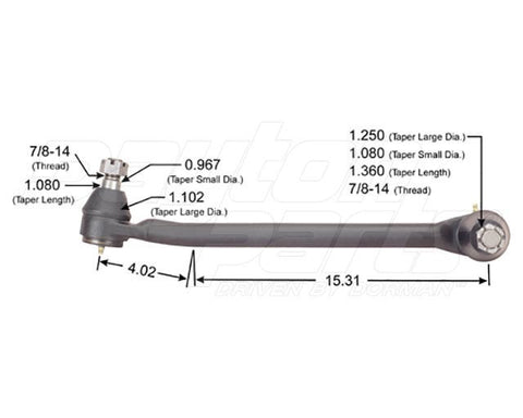 Dayton Parts 346-219 Steering Drag Link