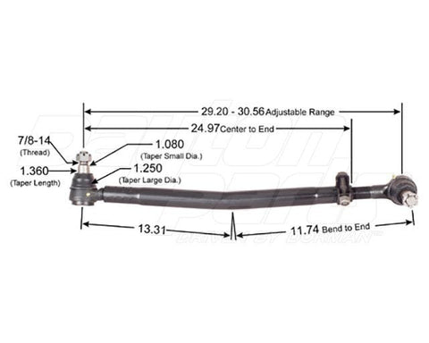 Dayton Parts 346-263 Steering Drag Link