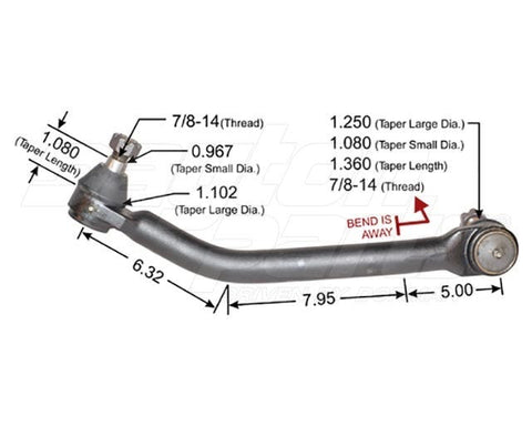 Dayton Parts 346-446 Steering Drag Link