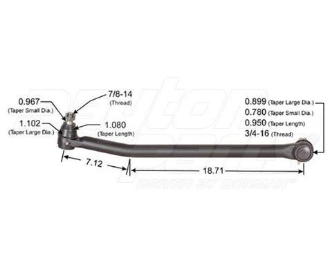 Dayton Parts 346-639 Steering Drag Link
