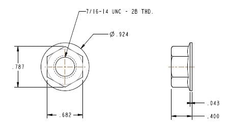 Haldex 44310204 Flange Nut