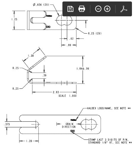 Haldex 44510510 J Bracket